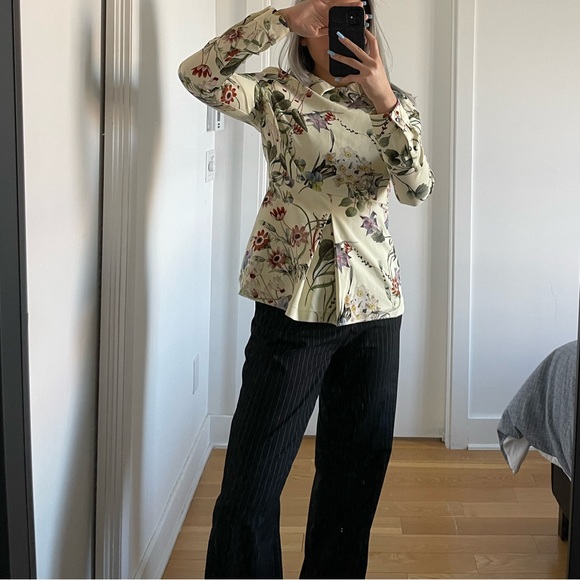 Zara flowery blouse shirt size S - Picture 4 of 4